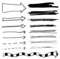 Set of arrows hand drawn vector illustration N18