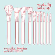 set of cosmetic brushes N3