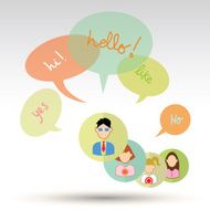 Speech bubbles vector illustration N24