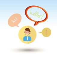 Speech bubbles vector illustration N25