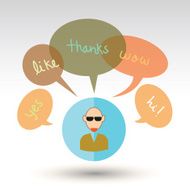 Speech bubbles vector illustration N26