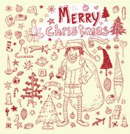 Doodle Christmas element vector illustration N2