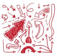 Set of arrows hand drawn vector illustration N27