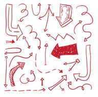 Set of arrows hand drawn vector illustration N28