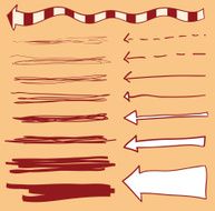 Set of arrows hand drawn vector illustration N33