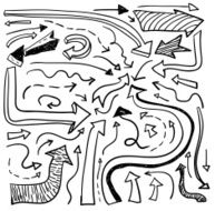 Set of arrows hand drawn vector illustration N36