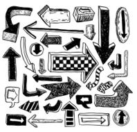 Set of arrows hand drawn vector illustration N37