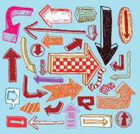 Set of arrows hand drawn vector illustration N38