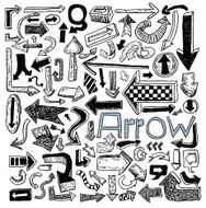 Set of arrows hand drawn vector illustration N39