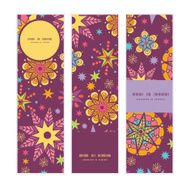Vector colorful stars vertical banners set pattern background