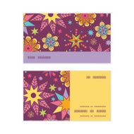 Vector colorful stars horizontal stripe frame pattern business cards set N2