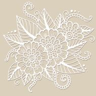 Oriental flower ornament