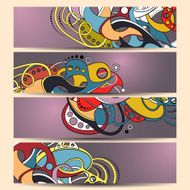 Set of Banners with Abstract Element N2