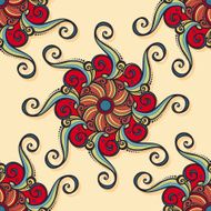 Seamless Ornate Pattern (Vector) Hand Drawn Texture N10