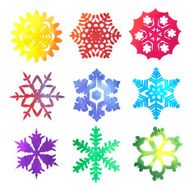 watercolor snowflakes N3