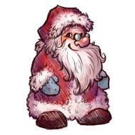 Vector sketch of Santa Claus Christmas illustration N3