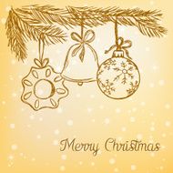 Christmas balls doodle
