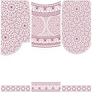Set of banners with mosaic ornament