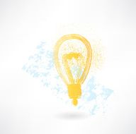 lightbulb grunge icon