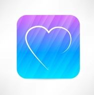 Line heart icon
