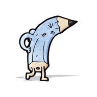 Pencil Cartoon Character N3