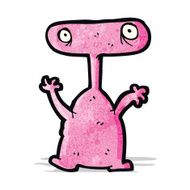 cartoon weird alien monster N5