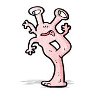 cartoon weird alien monster N6