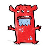 cartoon weird alien monster N7