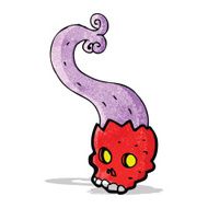 cartoon haunted skull