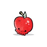 cartoon skull apple