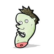 Cartoon Zombie Head N14