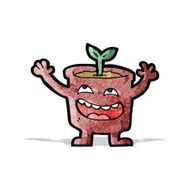 flowerpot cartoon character