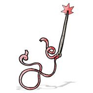 needle and thread cartoon