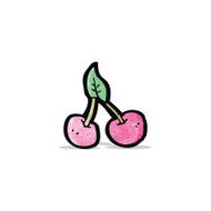 cartoon pink cherries