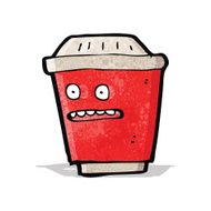 take out coffee cartoon character