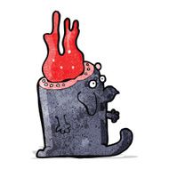 cartoon gross black cat