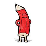 cartoon pencil character