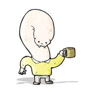 cartoon coffee monster