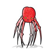 cartoon skull spider