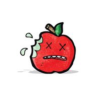 funny apple cartoon character