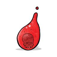 cartoon spooky blood drop