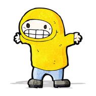 cartoon boy in hooded top