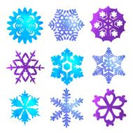 watercolor snowflakes N4