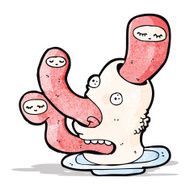 cartoon crazy monster hallucination