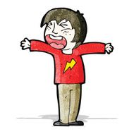 cartoon shouting man