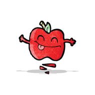 funny apple cartoon character N2