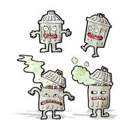 cartoon garbage can characters