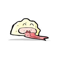 Cartoon Rock With Face N5