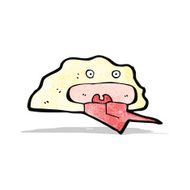 Cartoon Rock With Face N7