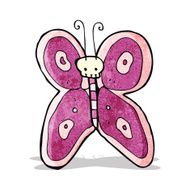 cartoon spooky butterfly bug